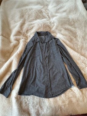 Eddie Bauer Charcoal Gray Button-Down Long Sleeve Shirt